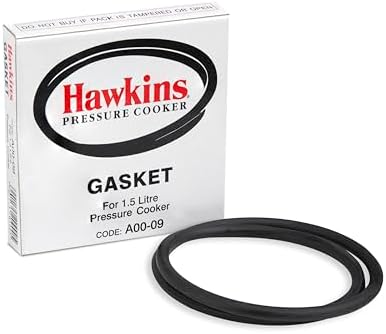 Hawkins Ruuber Gasket for all 1.5 Litre Pressure Cooker (Black, Small)
