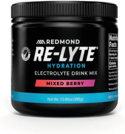 REDMOND Re-Lyte Sugar Free Electrolyte Powder Drink Mix (Mixed Berry)