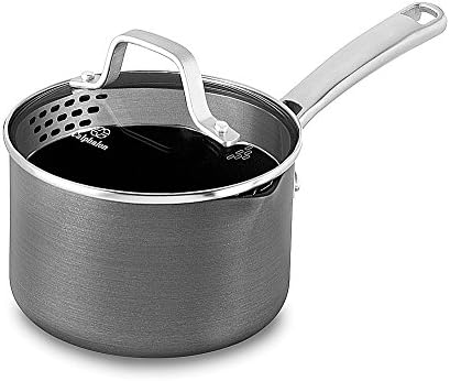 Calphalon 1943876 Classic Nonstick Sauce Pan with Cover, 2.5 quart, Grey