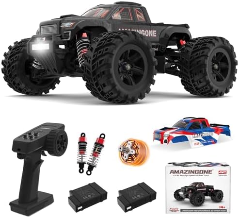 20208 1/20 Scale Brushless Fast RC Cars for Adults, Max 45KMH High Speed Moster RC Buggy, Hobby RC Trucks 4X4 Offroad