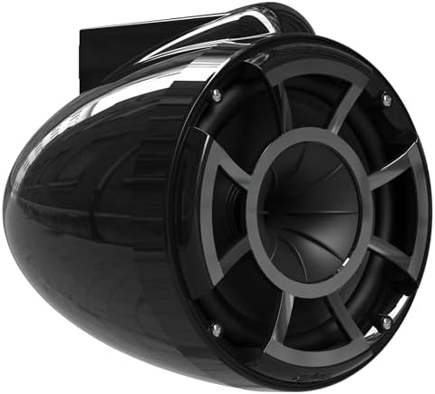 Wet Sounds Revolution Series 8 inch EFG HLCD Tower Speakers - Black w/ Fixed Clamp