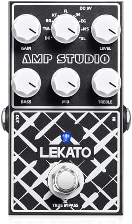LEKATO Looper Guitar Pedal Guitar Loop Pedal Tuner Pedal 9 Loops 40 Minutes Record Time Unlimited Overdubs for Electric Guitar Bass (Black)