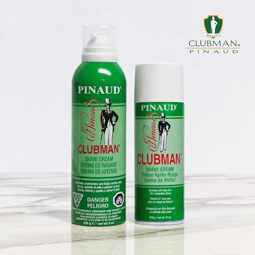 Clubman Pinaud Classic Barber Shave Cream, Moisturizing and Conditioning for Smooth Shave, Professional Quality for All Beard Types, 16 Fl Oz, 1-Pack
