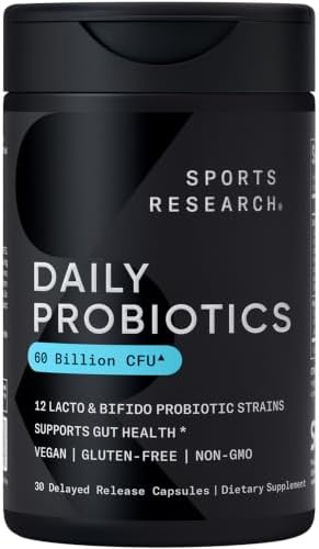 Sports Research® Daily Probiotics 60 Billion CFU w/Prebiotics, 30 Count