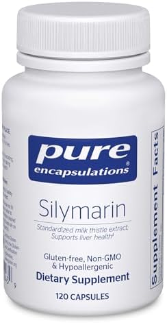 Pure Encapsulations Silymarin - 250 mg Milk Thistle Per Capsule - Liver Health Support* - Antioxidants Supplement - Non-GMO & Vegan - 120 Capsules