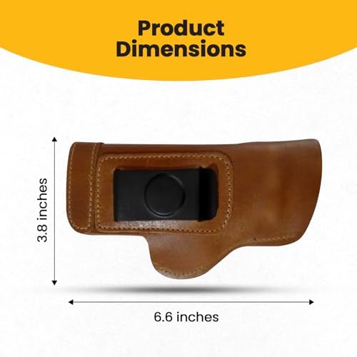 The Ultimate Leather IWB Holster - Fits S&W M&P Shield - Glock 17 19 22 23 32 33 44 / Springfield XD & XDS/Walther P99 & All Similar Handguns - Right Handed'-Black