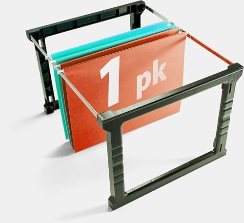 Officemate Plastic Hanging File Frame, 24 - 27, Letter and Legal Size, 1 Set (91970)
