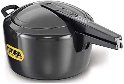 Hawkins Futura 5 Litre Pressure Cooker, Hard Anodised Inner Lid Pressure Cooker, Pan Cooker, Black (FP50)