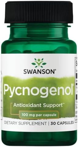 Swanson Pycnogenol Antioxidant 100 Milligrams, 30 Capsules | Provides Antioxidant Support, Supports Healthy Body Function and Promotes Overall Everyday Wellness Naturally