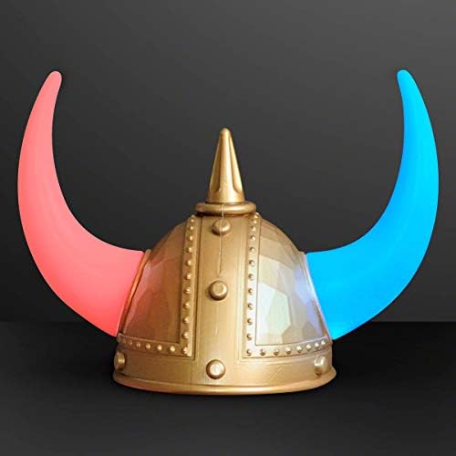 FlashingBlinkyLights Warrior Viking Helmet with LED Light Up Horns