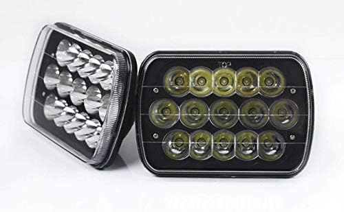 1 pair of 7x6 5x7 BLACK LED Headlights H6054 Lamps replacements