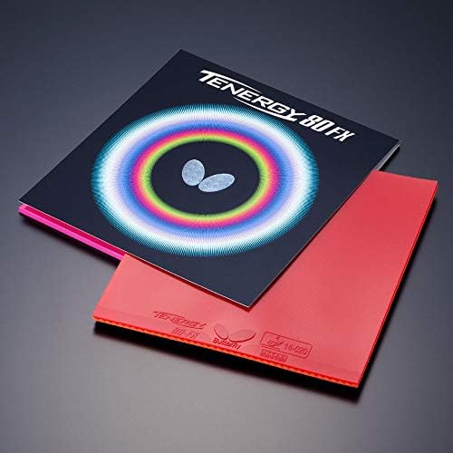 Butterfly Tenergy 80 FX Table Tennis Rubber Table Tennis Rubber - 1.7 mm, 1.9 mm, or 2.1 mm - Red or Black - 1 Inverted Table Tennis Rubber Sheet - Professional Table Tennis Rubber