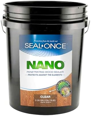 Seal-Once Nano Clear Penetrating Wood Sealer - Premium Waterproof Sealant (Quart)