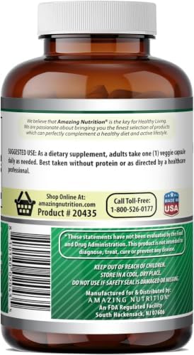 Amazing Formulas GABA Supplement | 750 Mg per Serving | 100 Veggie Capsules | Non-GMO | Gluten-Free | Made in USA | Ideal for Vegetarians