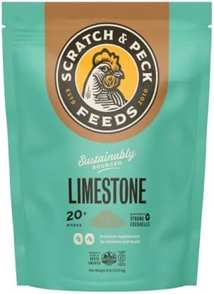 Scratch and Peck Feeds | Oyster Shell Chickens & Ducks | 4 lb Pouch | Essential Calcium Supplement for Eggshell Strength and Hen Health, All Natural, Sustainably Sourced