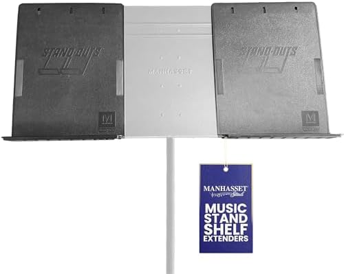 Manhasset M91 Music Stand Shelf Extenders - Pair | Pair of Music Stand Shelf Extenders, Extra Support for Oversized Scores, Books and Sheet Music
