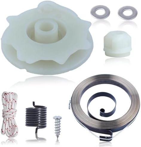 Adefol Chainsaw Recoil Starter Pulley Spring Kit for Poulan PP4218 PP4620AV PPB4018 SM4218AV with Recoil Spring W/Hub, Starter Rope