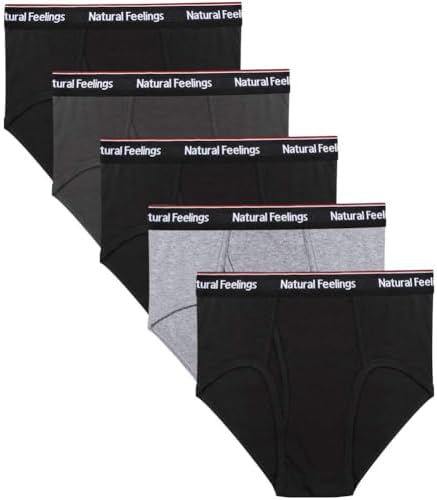 Natural Feelings Men's Briefs Underwear Multipack Mens Cotton Full Rise Briefs with Comfort Waistband S M L XL XXL…
