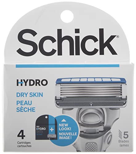 Schick Hydro 5 Sense Hydrate Razor Refills for Men, 4 Count (Pack of 1)