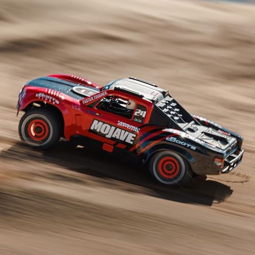 ARRMA Mojave GROM 4x4 SMART RC Desert Truck, RTR, Red/Black | Small Scale, Battery and Charger Included, ARA2104T1
