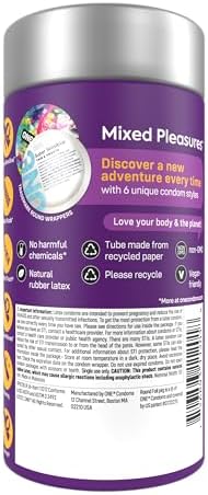 ONE 1 Mixed Pleasures Assorted Condoms, Pack of 12