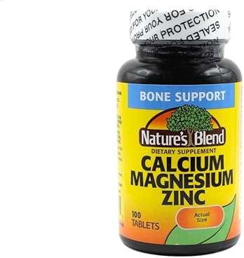 Nature's Blend Calcium Magnesium Zinc Tabs, Unflavored, 100 Count