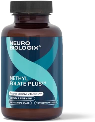 Neurobiologix Methyl Folate Plus, L-5 Methylfolate, 90 Capsules | Folinic Acid & B Vitamins, Brain & Heart Function, for Men & Women, Gluten-Free