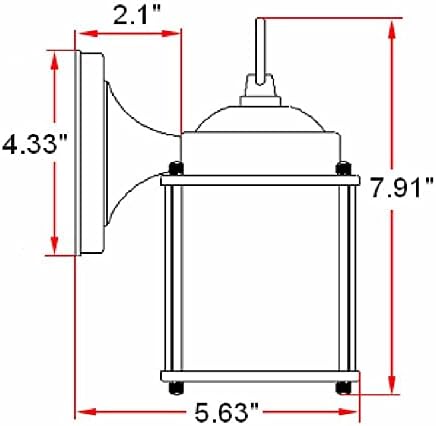 Design House Coach Outdoor Wall Light, Oil Rubbed Bronze | Wall Mount, Traditional, Steel, Lighting, 506576