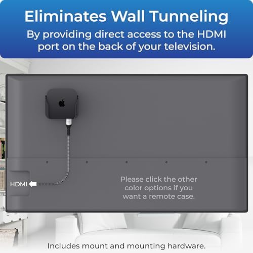 Premium Mount for Apple TV - Compatible with Every Apple TV | Designed in USA – Reliable and Easy Apple TV Installation – Special Features: Includes Heat Management and Strong TV Adhesive