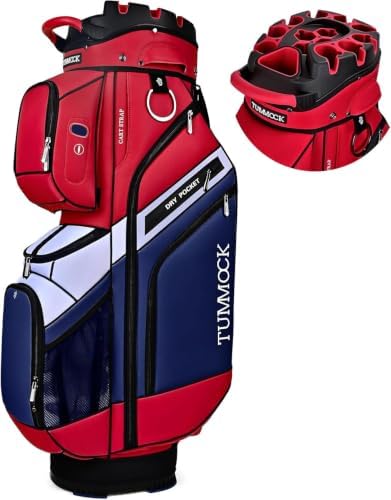 Golf Cart Bag, 14-Way Top Divider with Multiple Storage Pockets, Lightweight & Durable Golf Bag for Men, Cart-Friendly Design