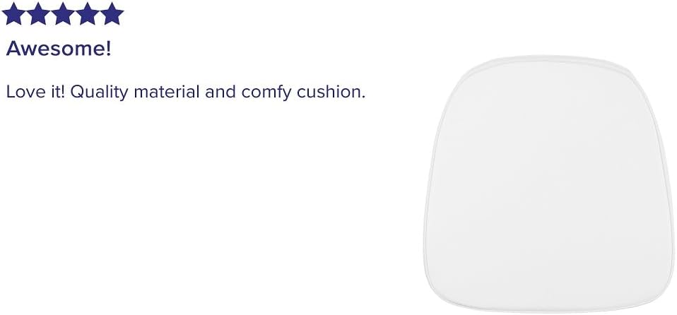 Flash Furniture Soft Black Fabric Chiavari Chair Cushion | Soft Fabric, Hook and Loop Fastener, Replacement Cushion