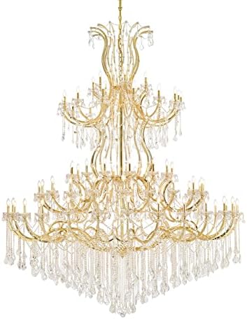 Elegant Lighting Maria Theresa 84 Light Royal Cut Crystal Chandelier in Gold