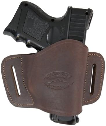 New Barsony Quick Slide Gun OWB Brown Leather Holster for Compact 9mm 40 45 Pistols
