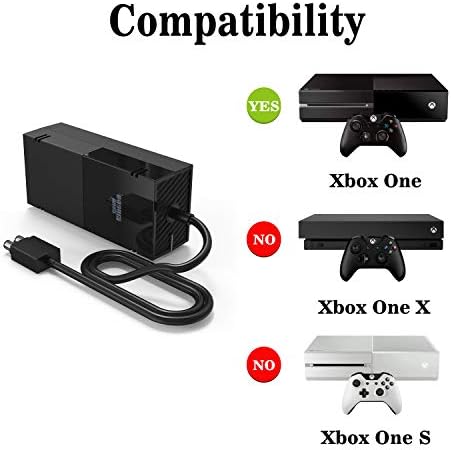 Power Supply Brick Compatible with Microsoft Xbox One [Sole New Quietest Version]