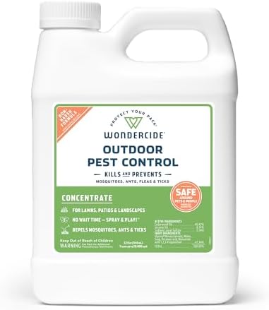Wondercide - Outdoor Pest Control Spray Concentrate - 16 oz | With Natural Essential Oils - Mosquito, Ant, Roach, and Insect Killer, Treatment, and Repellent - Safe for Pets, Plants, Kids
