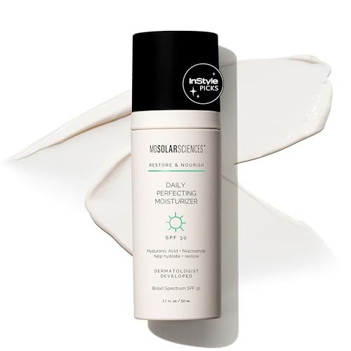 MDSolarSciences Daily Perfecting Moisturizer SPF 30 | Face Moisturizer & Sunscreen | Hyaluronic Acid Hydration | Broad Spectrum Protection | 1.7 Fl Oz