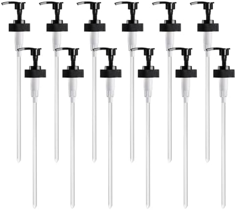 Gallon Pump Dispenser, Fits Most 1 Gallon Jugs and Containers 38/400 Pump Lid Top Replacement for Sanitizer, Lotion, Shampoo, Conditioner (6 Pack)