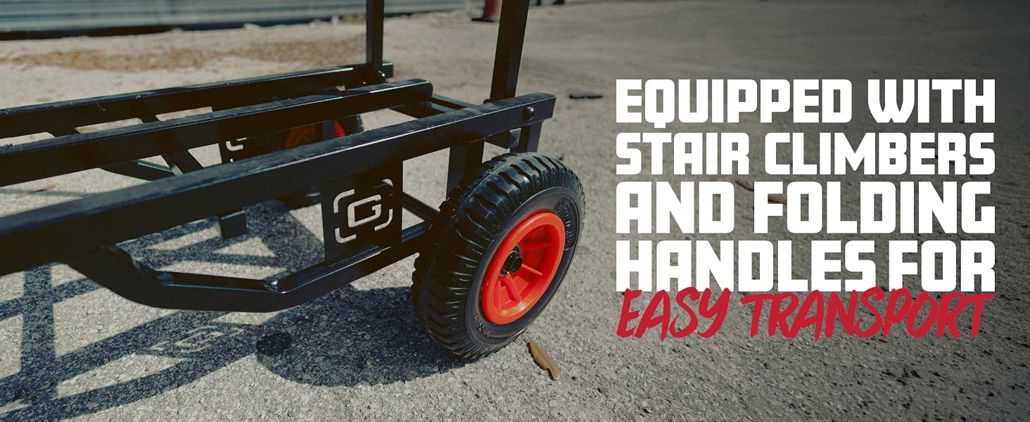 Equiped with STair Climbers and Folding Handles for Easy Transport
