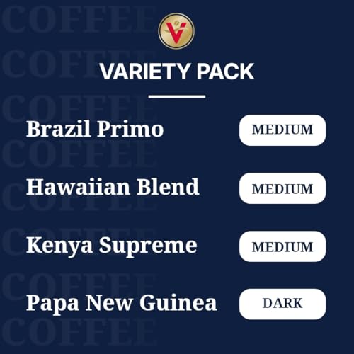 Victor Allen's Coffee Around The World Variety Pack (Brazil Primo, Kenya Supreme, Kona Blend, Papua New Guinea), 96 Count