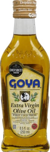 Goya Extra Virgin Olive Oil, Evoo, Mediterranean Kitchen Staple, 8.5 Fl Oz | Cold Pressed, EVOO for Cooking, Polyphenol Rich