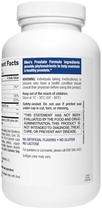 Nature's Wonder Men's Prostate Formula with Saw Palmetto, 200 Softgels | With Beta-Sitosterol, Lycopene & Zinc