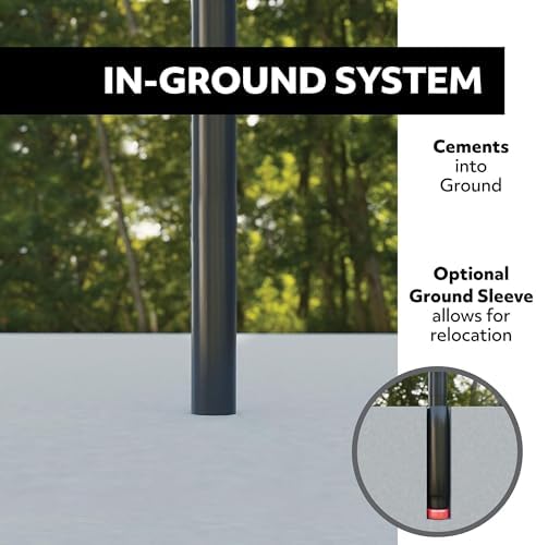 Lifetime 71281 In Ground Power Lift Basketball System, 52 Inch Shatterproof Backboard