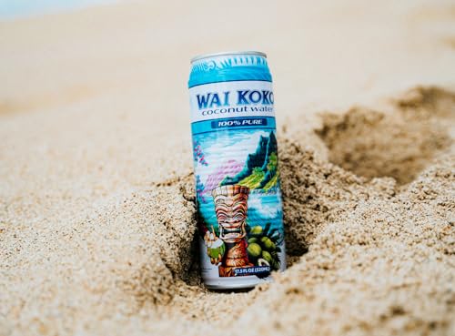 Wai Koko 100% Pure Coconut Water, 17.5 Fl Oz Cans (Pack of 12) | Not from concentrate