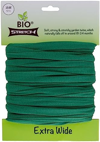 Bio-Stretch Soft Garden Twine & Plant Ties for Outdoor Plants, 1 Ball Green