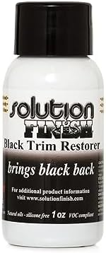 Solution Finish - Black Plastic & Vinyl Trim Restorer - Use for Car and Truck Detailing, No Wet Look, Instantly Revives Color to Trim, Bumpers