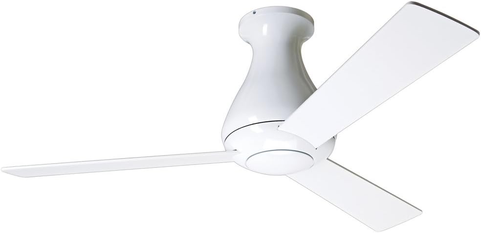 42" Modern Fan Altus Gloss White Hugger Ceiling Fan