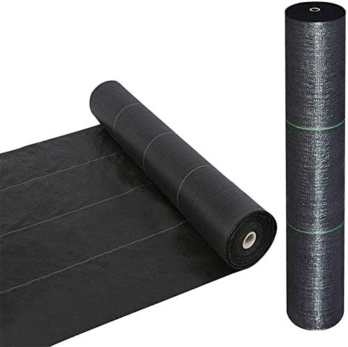 Goasis Lawn Weed Barrier Control Fabric Ground Cover Membrane Garden Landscape Driveway Weed Block Nonwoven Heavy Duty 125gsm Black,3FT x 100FT
