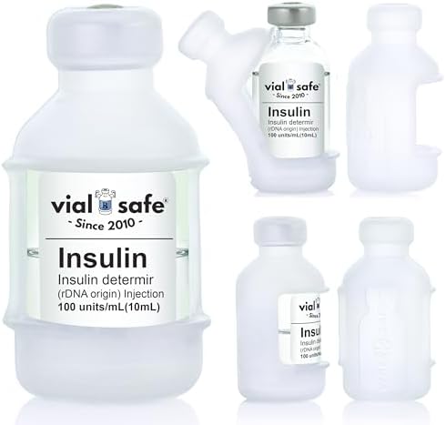 Vial Safe Silicone Insulin Vial Protector Case Cover 2-Pack Clear