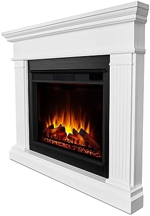 Real Flame Kennedy Grand Corner Electric Fireplace with Mantel for Living Room or Bedroom, Replaceable Fireplace Insert Heater