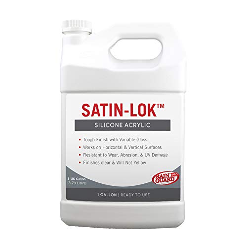 Rain Guard Water Sealers CR-1401 Satin-Lok High Gloss Acrylic Sealer | Ready To Use Exterior Sealer, 1 Gallon, Covers Up To 200 Sq Ft On All Surfaces